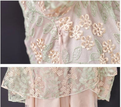 Φόρεμα 40s Lace Vintage Chic Grey