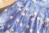 40s Slim Dress Blue