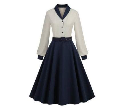 Φόρεμα 50s Navy Blue