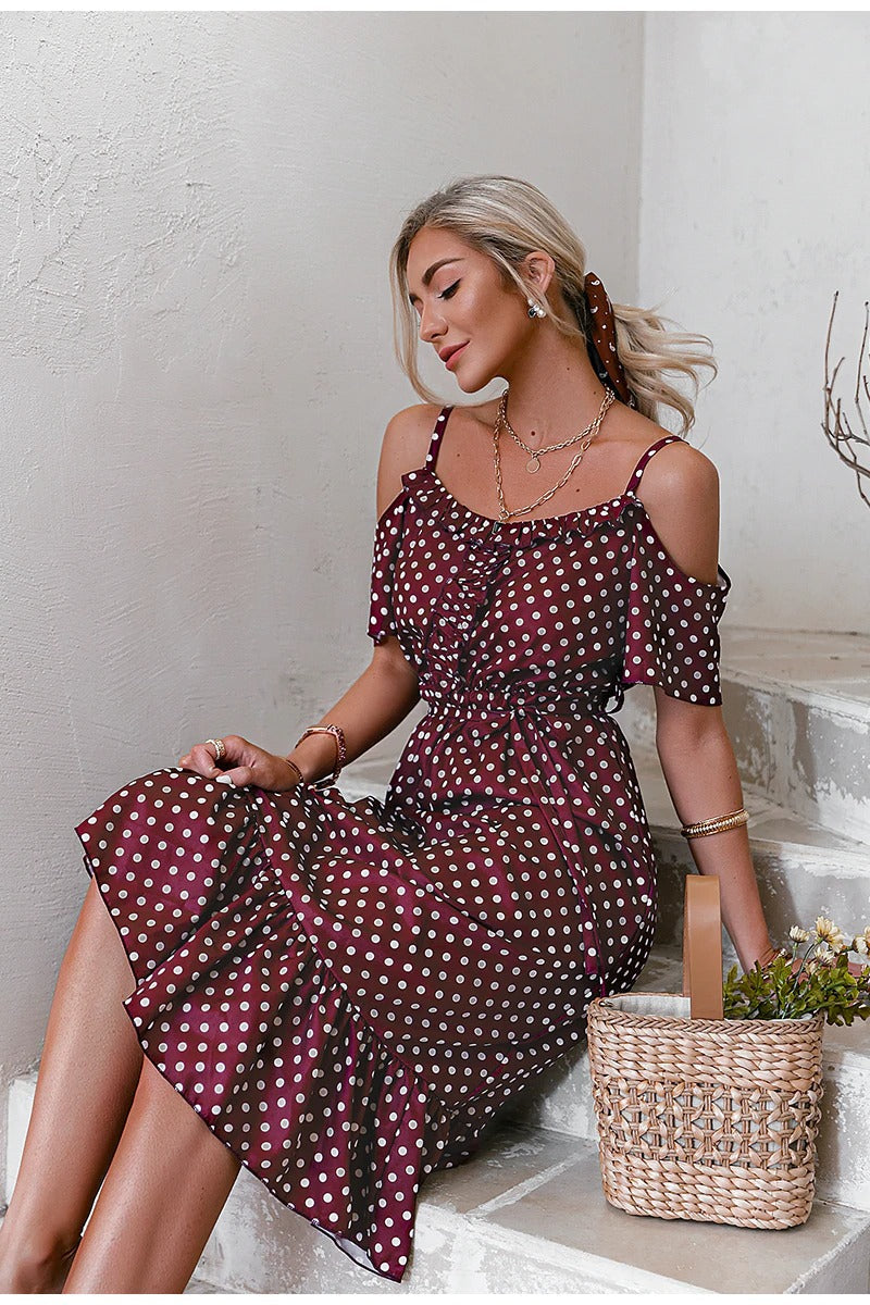 Vintage Μπορντό Φόρεμα