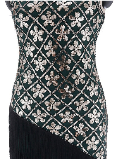Φόρεμα Charleston 20s - Green & Gold