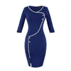 60s Pencil Dress Blue