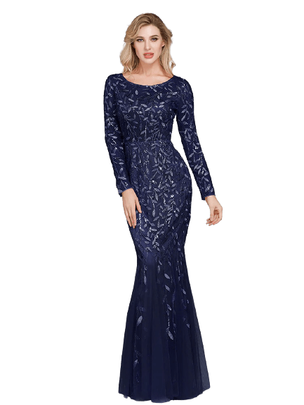 Κομψό Βραδινό Φόρεμα Gatsby Navy