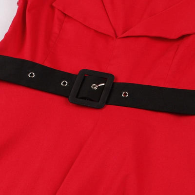 Vintage Rockabilly Red Βραδινό Φόρεμα
