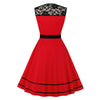 Vintage Rockabilly Red Βραδινό Φόρεμα