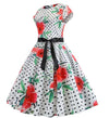 Φόρεμα Vintage Poppies Flared