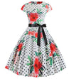 Φόρεμα Vintage Poppies Flared