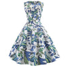 Φόρεμα Vintage Blue Flowers Flared