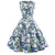 Φόρεμα Vintage Blue Flowers Flared