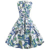 Φόρεμα Vintage Blue Flowers Flared