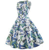 Φόρεμα Vintage Blue Flowers Flared