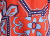 Φόρεμα Vintage Red Flowers Flared