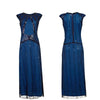 Κομψό Navy Long Gatsby Φόρεμα