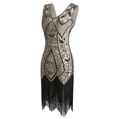 Φόρεμα Gatsby Feather Μπεζ