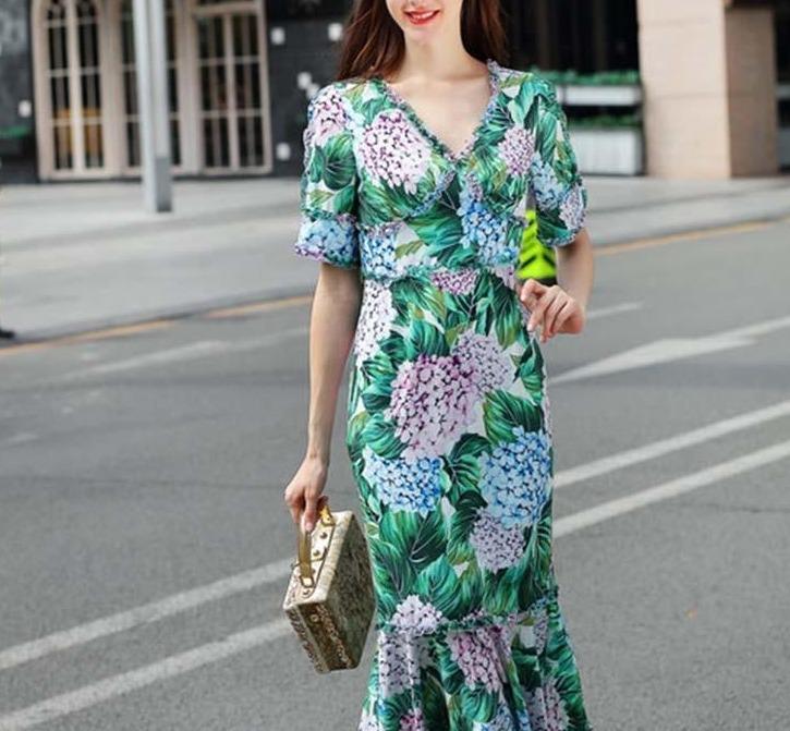 Φόρεμα Vintage Print