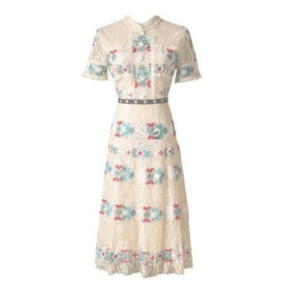 Μακρύ Φόρεμα Με Ruffle Vintage Σαμπάνια
