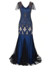 Μακρύ Μπλε Φόρεμα Gatsby Haute Couture