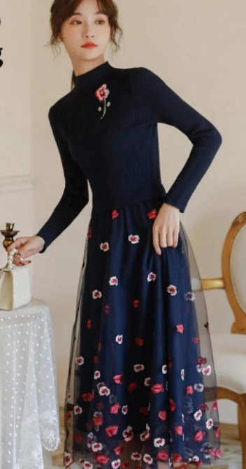 Νυφικό Vintage Navy Lace