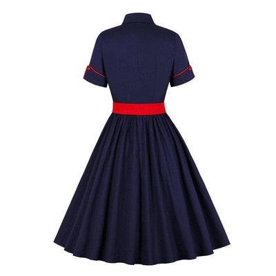 Φόρεμα Rockabilly Navy Blue