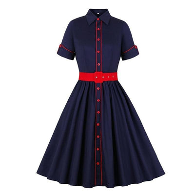 Φόρεμα Rockabilly Navy Blue