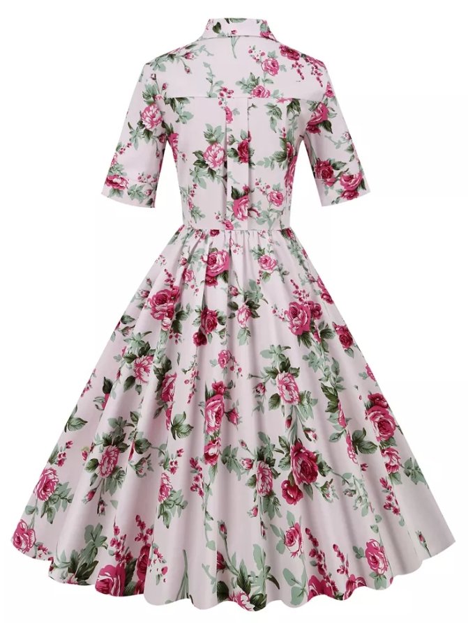 Φόρεμα Vintage Roses Style Της Δεκαετίας Του '50