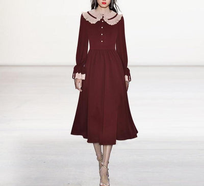 Φόρεμα 40s Style Burgundy