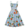 Μπλε Φόρεμα Vintage Style Plus Size