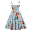 Μπλε Φόρεμα Vintage Style Plus Size