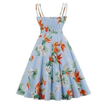 Μπλε Φόρεμα Vintage Style Plus Size