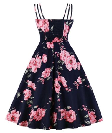 Φόρεμα Vintage Style Plus Size Open Flower