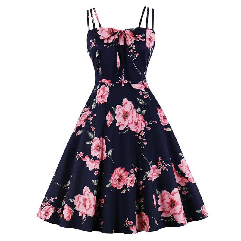 Φόρεμα Vintage Style Plus Size Open Flower