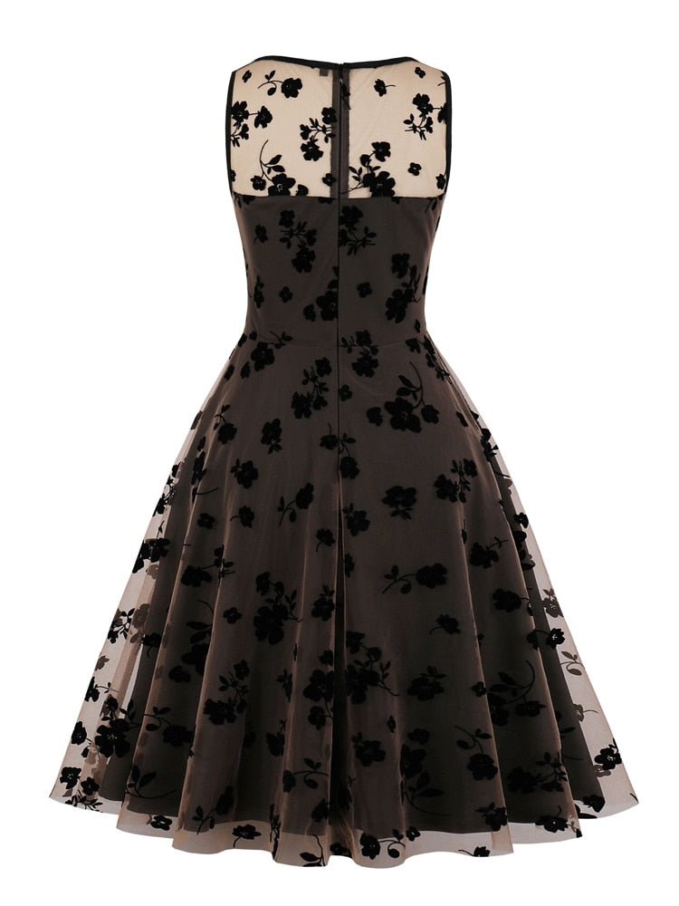 Φόρεμα Vintage Style Plus Size Καφέ