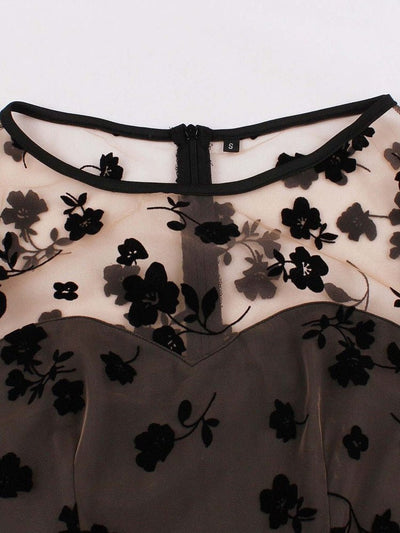 Φόρεμα Vintage Style Plus Size Καφέ