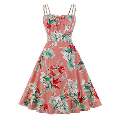 Ροζ Φόρεμα Vintage Style Plus Size