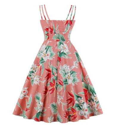Ροζ Φόρεμα Vintage Style Plus Size