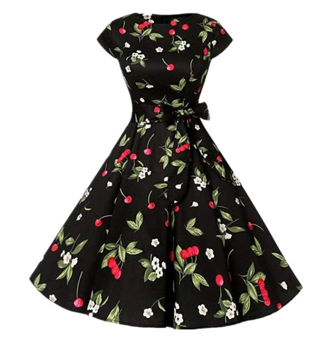 Vintage Φόρεμα 1950 Black Cherry