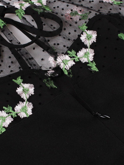 Vintage Μαύρο Φόρεμα 50s Plus Size