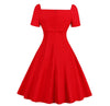 Vintage 50s Plus Size Κόκκινο Φόρεμα