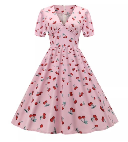 Vintage 60s Cherry Φόρεμα