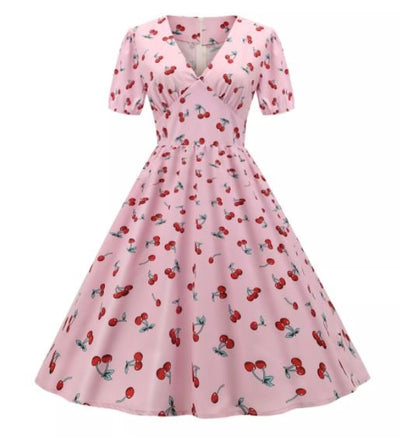 Vintage 60s Cherry Φόρεμα