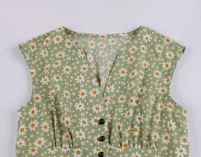 Vintage 50s Φόρεμα Plus Size Λουλούδια