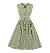 Vintage 50s Φόρεμα Plus Size Λουλούδια