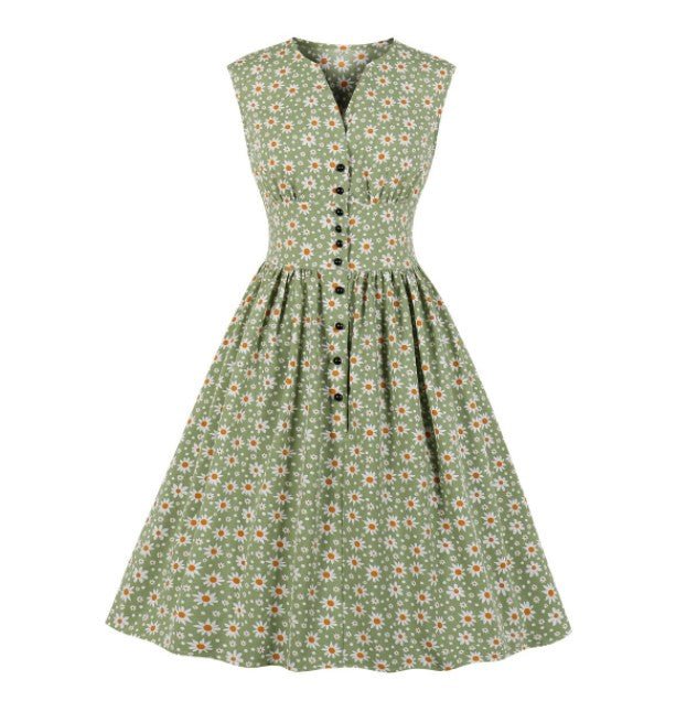 Vintage 50s Φόρεμα Plus Size Λουλούδια