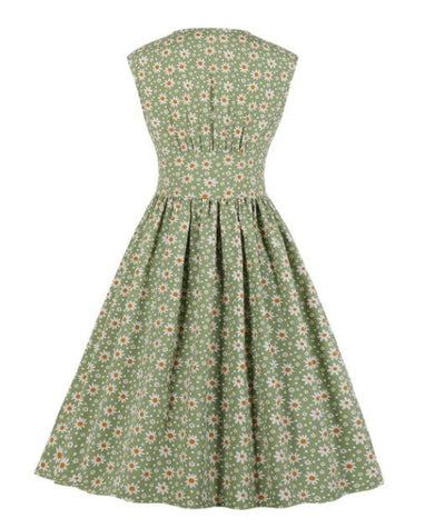 Vintage 50s Φόρεμα Plus Size Λουλούδια