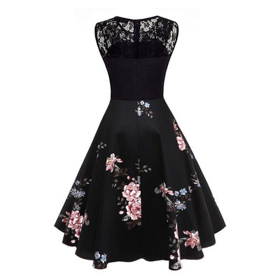 Vintage 50s Plus Size Φόρεμα Μαύρο