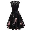 Vintage 50s Plus Size Φόρεμα Μαύρο