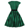 Ριγέ Φόρεμα Vintage 50s Plus Size