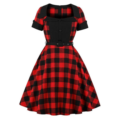 Vintage 50s Plus Size Κόκκινο Φόρεμα
