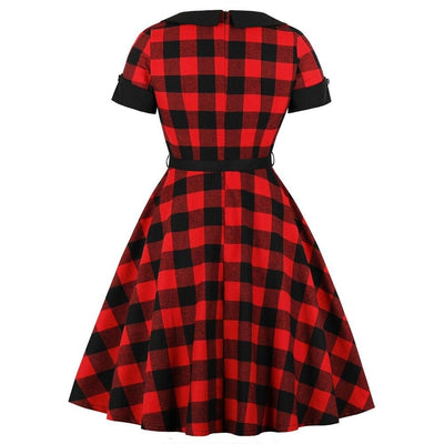 Vintage 50s Plus Size Κόκκινο Φόρεμα