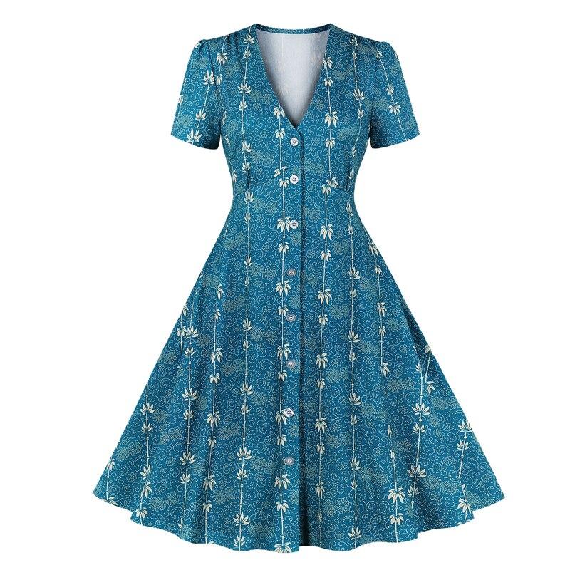 Vintage 60s Country Μπλε Φόρεμα